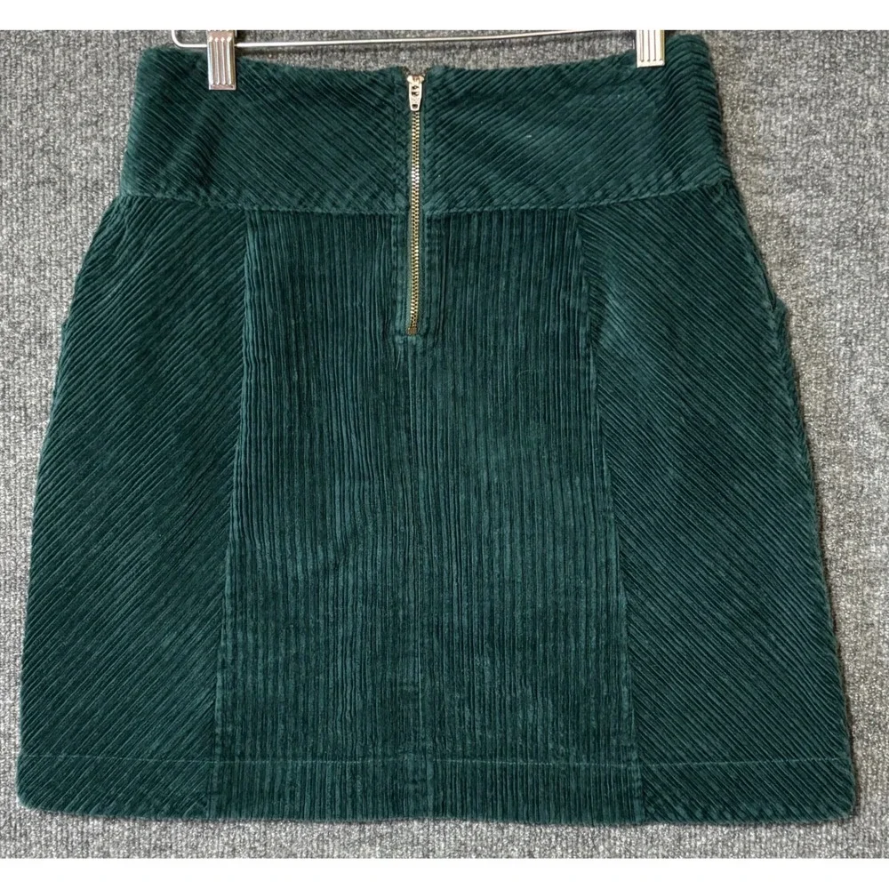 Maeve Anthropologie Womens 0 Skirt Emerald Green Corduroy‎ Mini